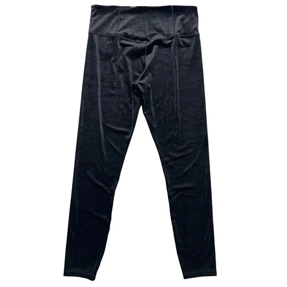 Athleta Elation Ultra High-Rise Velvet Tight/Legging Black Velour Casual Size L - Picture 6 of 13
